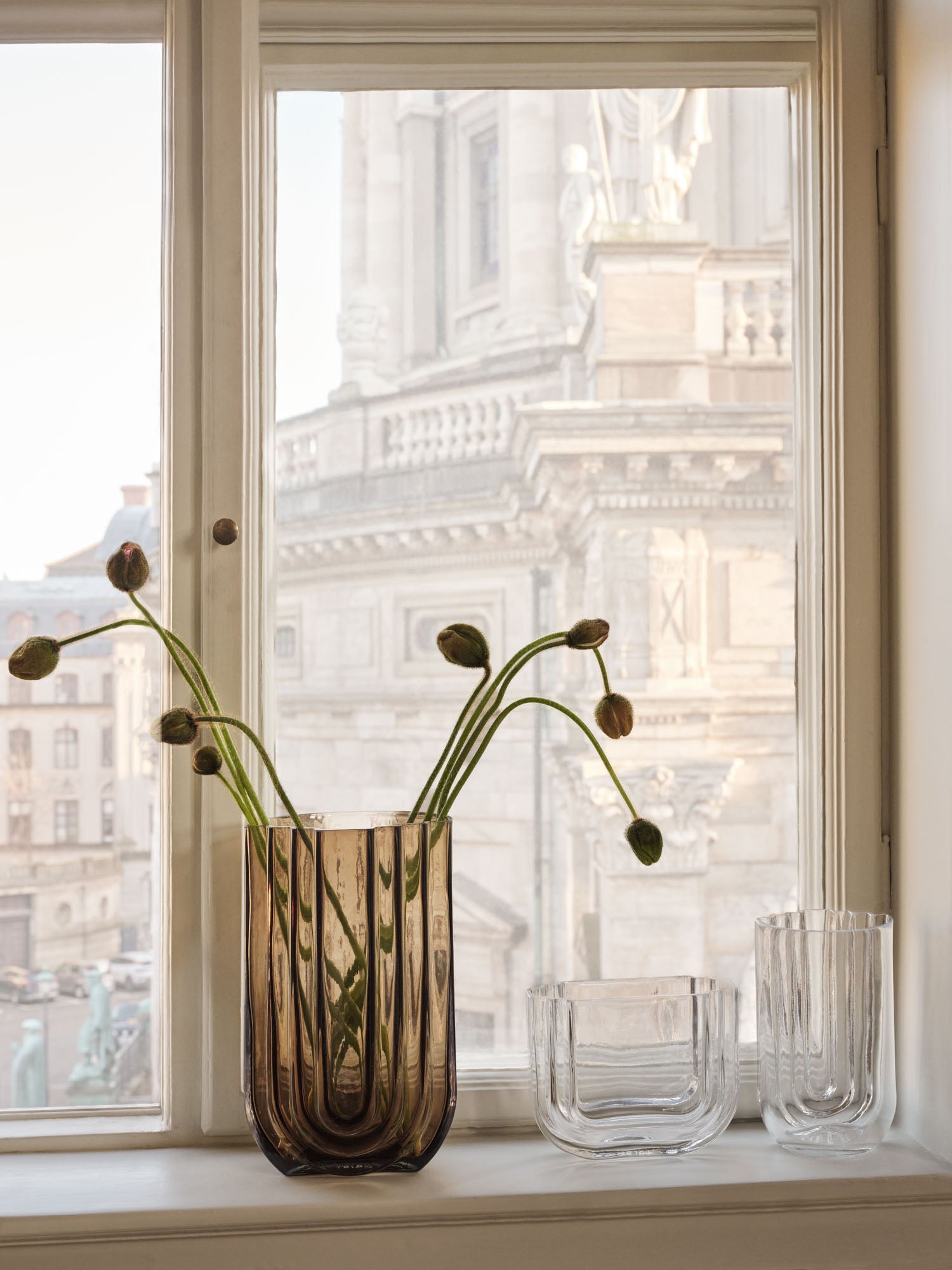VIMA Vase Groß Rauchglas