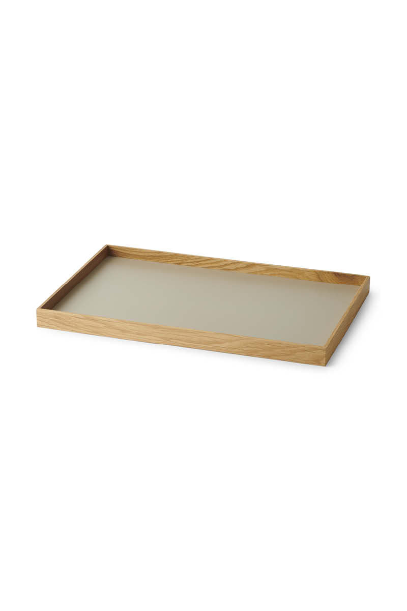 FRAME Tablett Mittel Eiche Grau
