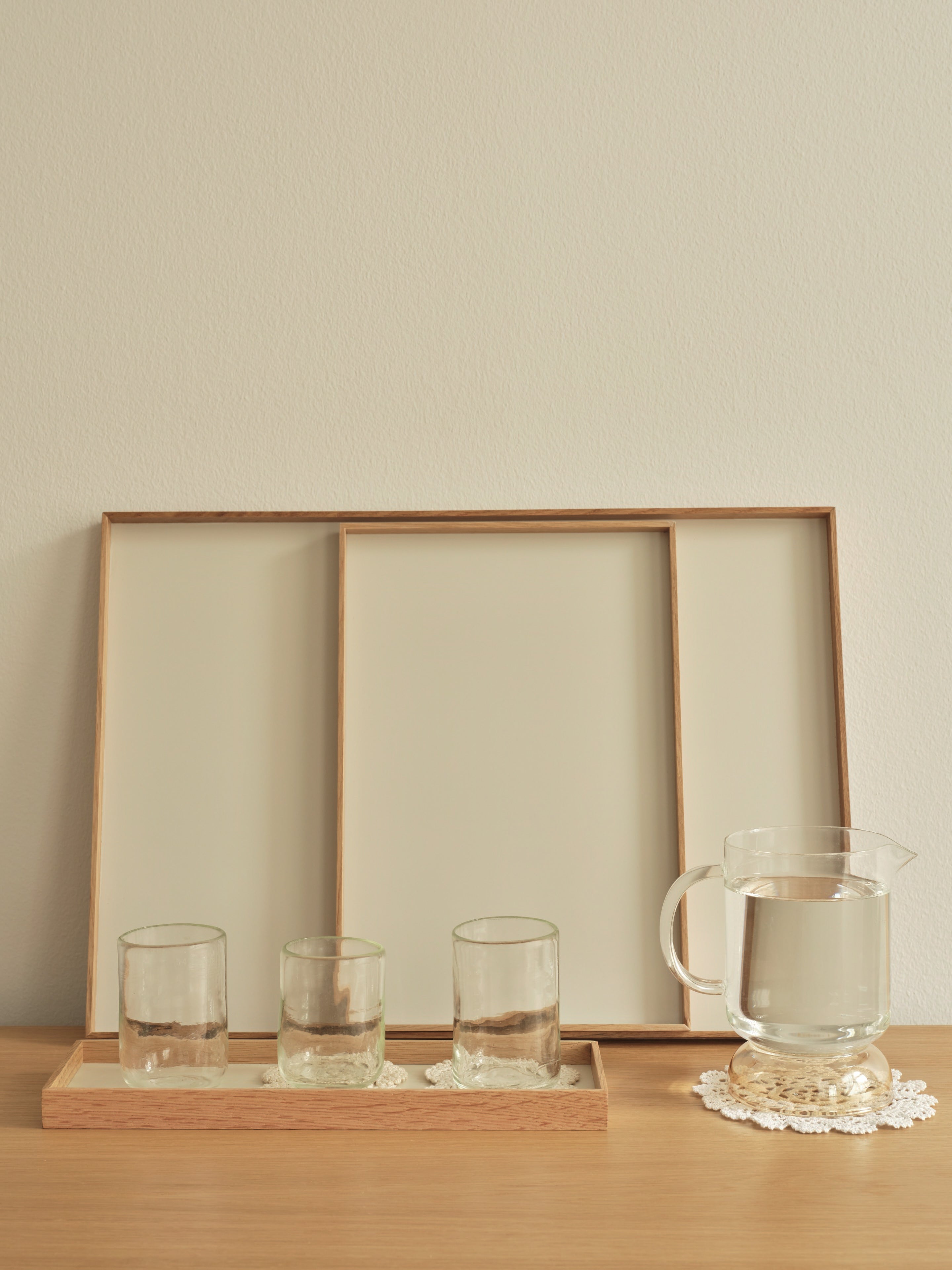 FRAME Tablett Groß Eiche Beige