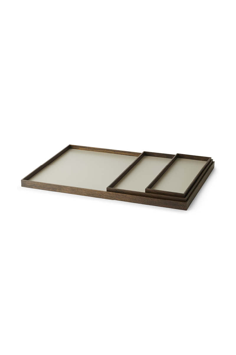 FRAME Tablett Klein Räuchereiche Grau