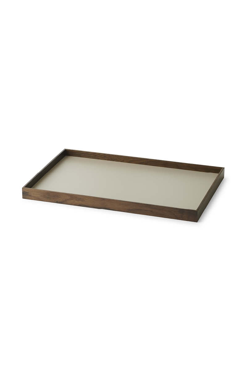 FRAME Tablett Mittel Räuchereiche Grau