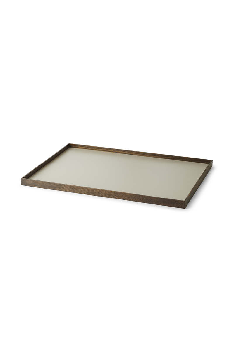 FRAME Tablett Groß Räuchereiche Grau