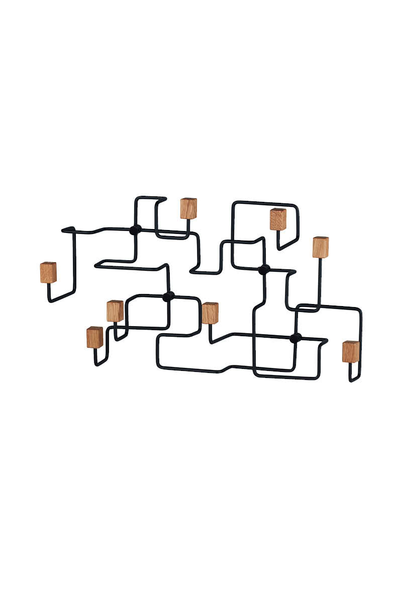UNDERGROUND Wandgarderobe Eiche Schwarz