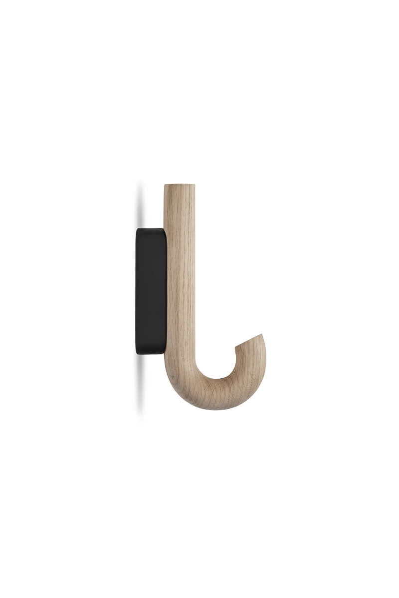 HOOK Haken Mini Eiche Schwarz