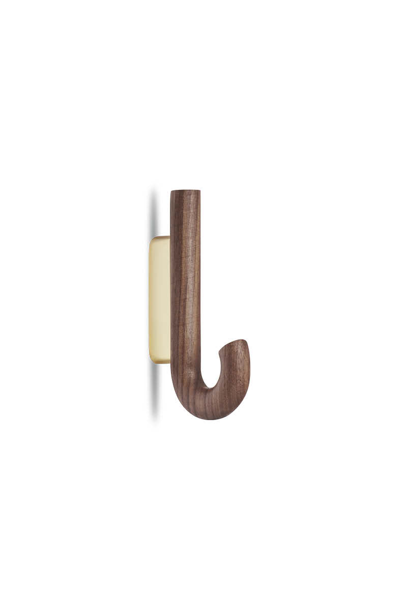 HOOK Haken Mini Walnuss Messing