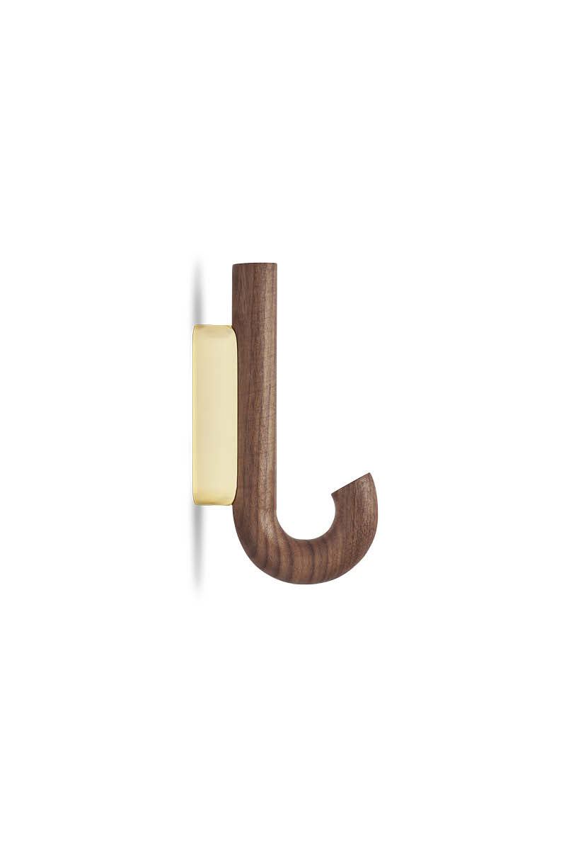 HOOK Haken Mini Walnuss Messing