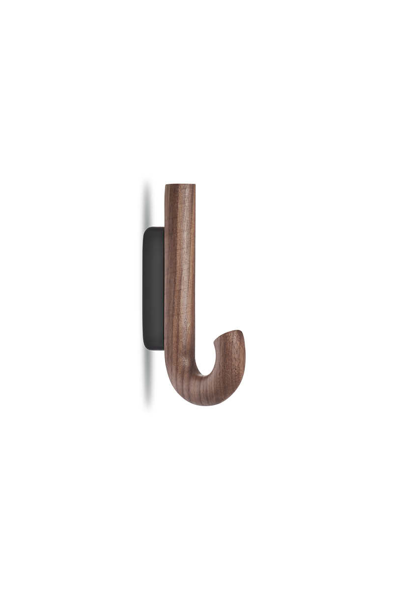 HOOK Haken Mini Walnuss Schwarz