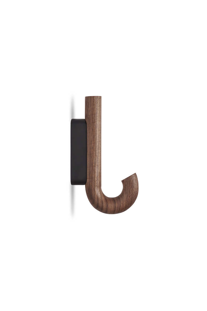 HOOK Haken Mini Walnuss Schwarz