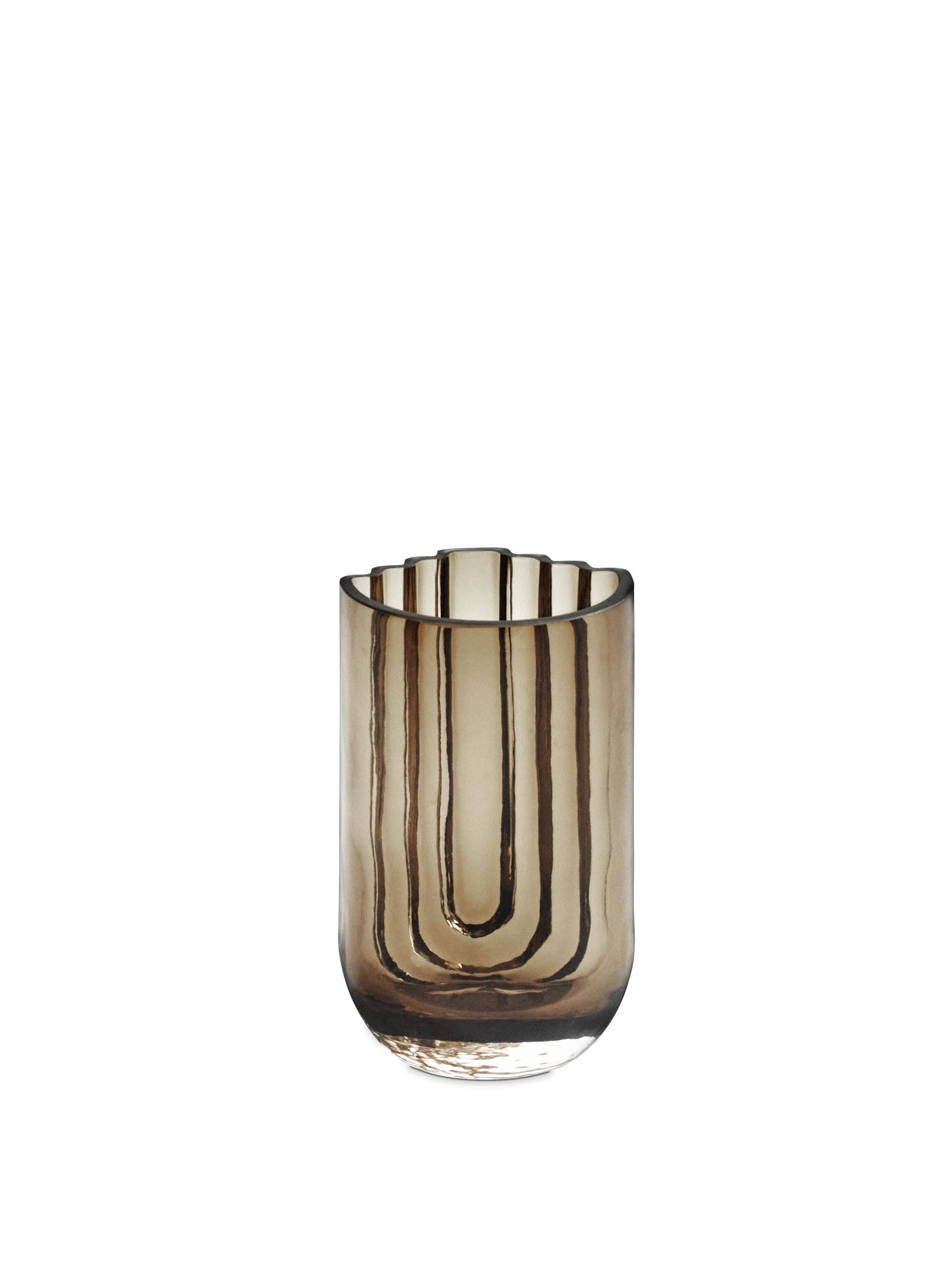 VIMA Vase Mittel Rauchglas