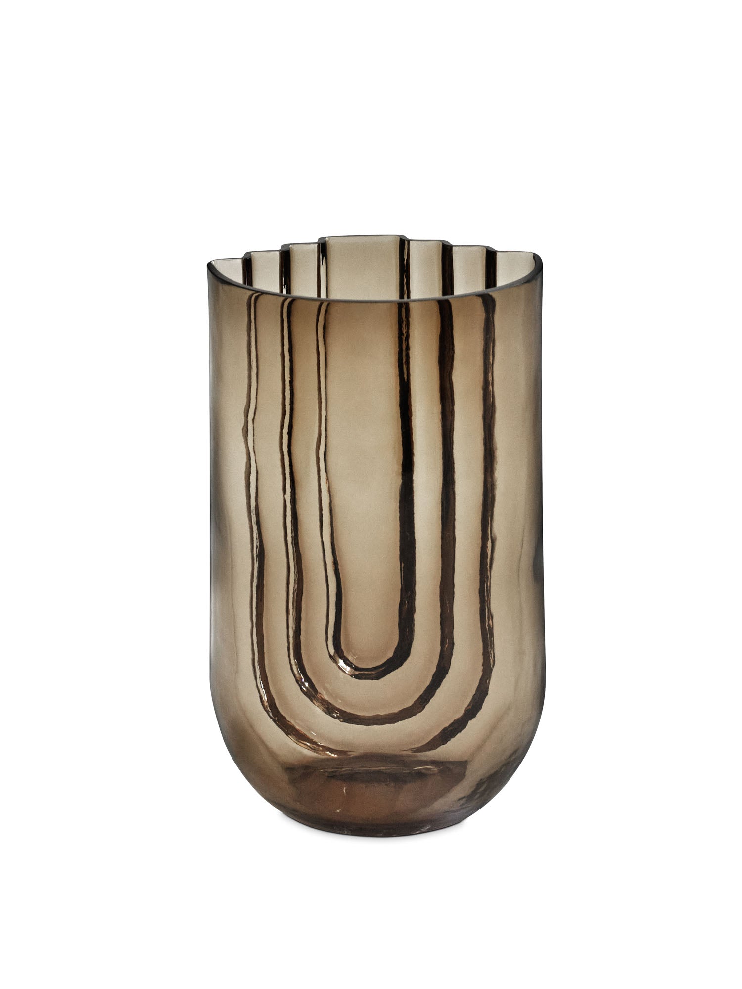 VIMA Vase Groß Rauchglas