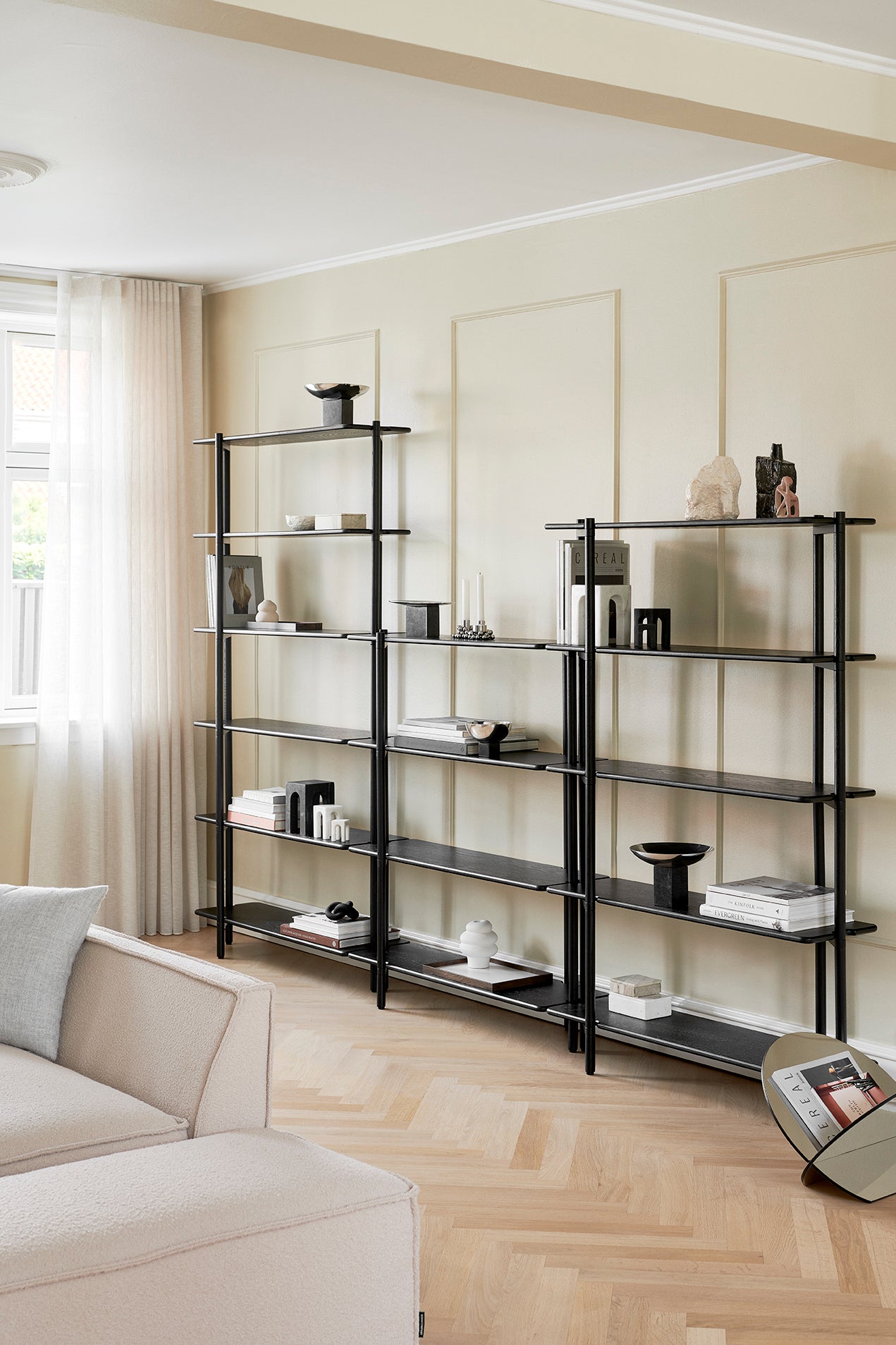 INVI Bücherregal Modul 1 Schwarz-Esche
