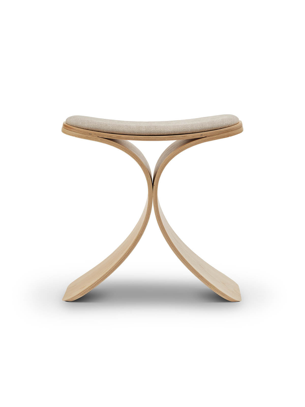 LUNO Hocker Eiche Beige Textil