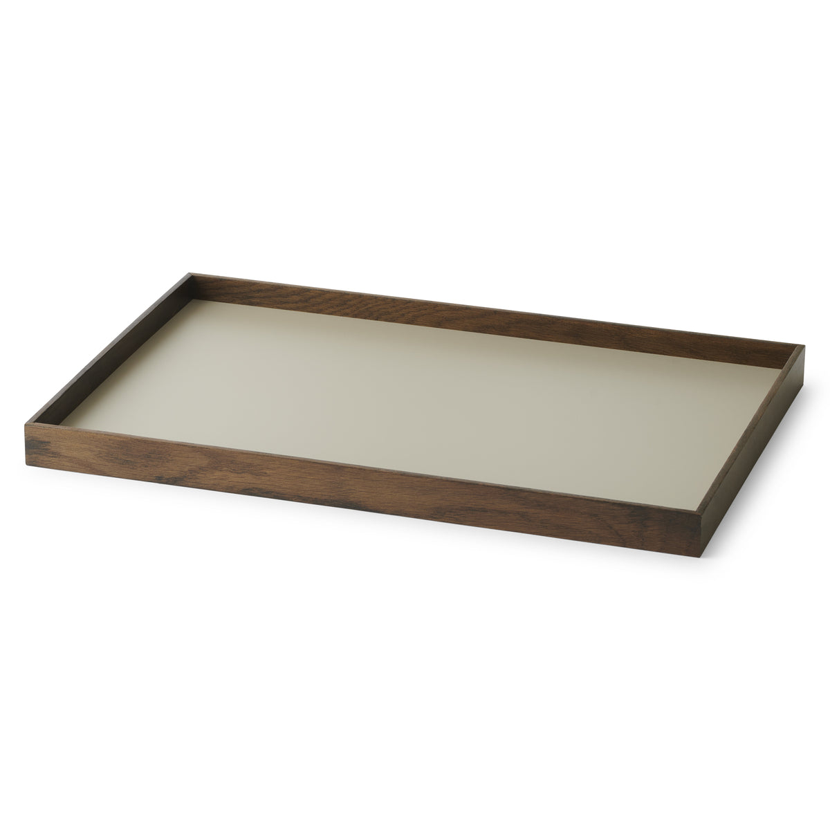 FRAME Tablett Mittel Räuchereiche Grau