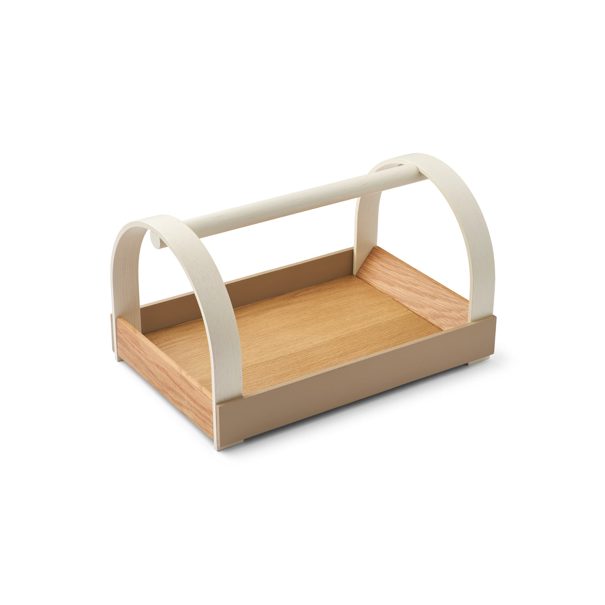 KYDO Tablett Eiche Beige Weiß